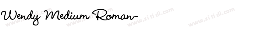 Wendy Medium Roman字体转换